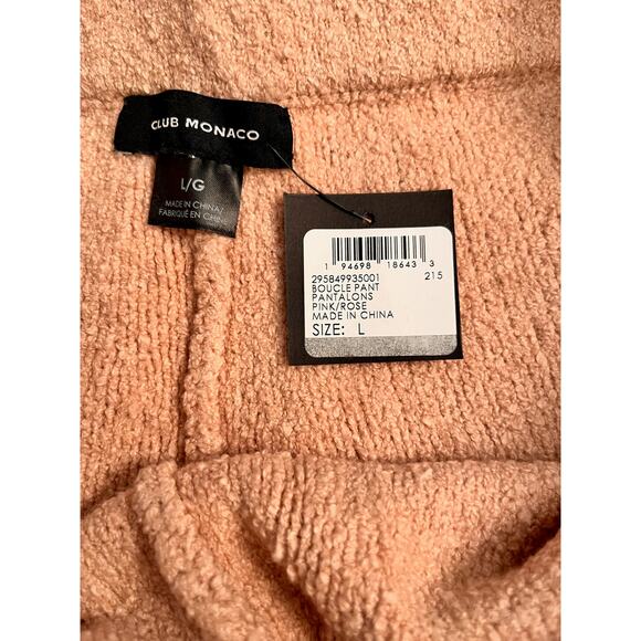 CLUB MONOCO Women's Boucle Pant in Pink/Rose Sz L NWT - Picture 5 of 9